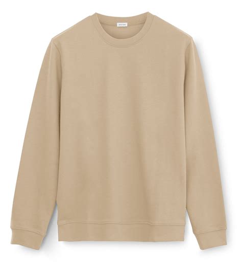 custom fitted cotton sweatshirt oxford tan son   tailor