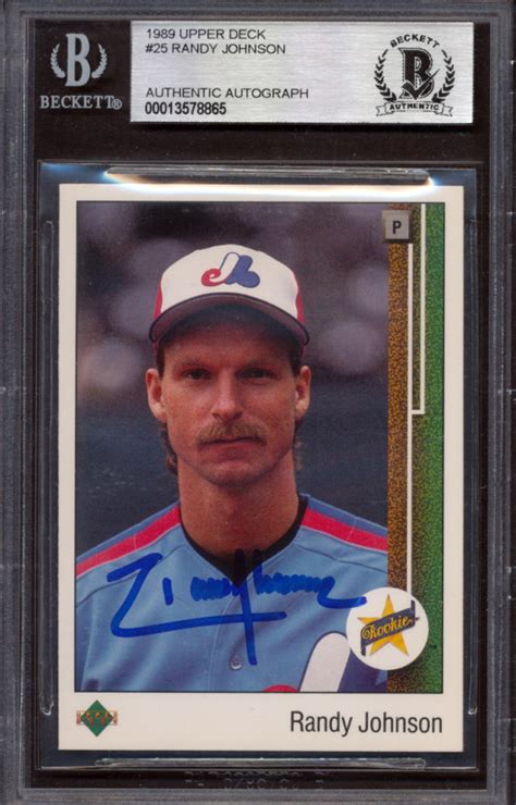 Randy Johnson Signed Upper Deck Rc Bgs Encapsulated