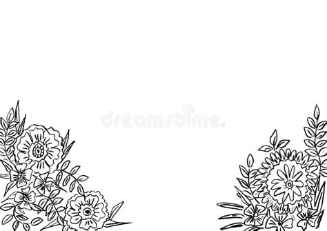 Decorative Plants Of White Color On A Black Background Stock