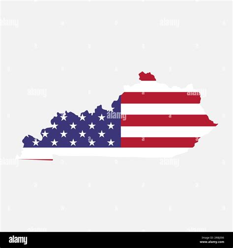 Kentucky map shape, united states of america. Flat concept icon symbol ...