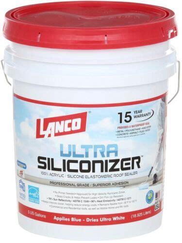 Lanco Reflective Roof Coating Ultra Siliconizer Pourable Cold Applied