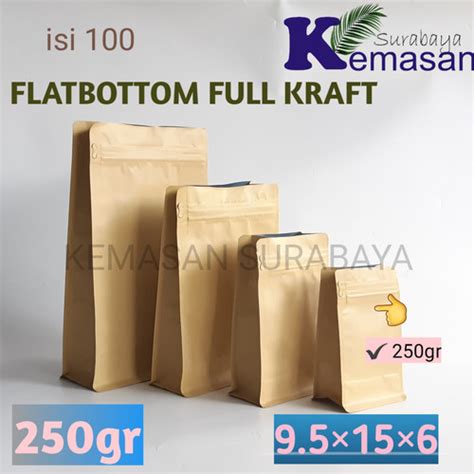 Jual Isi 100 Kemasan Flat Bottom Ecopack 250gram K Pack Kota Surabaya