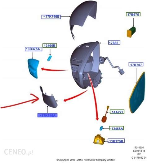Obudowa Do Lusterka Zewn Trznego Obudowa Nak Adka Lusterka Lewa Ford