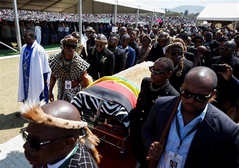 South Africa holds state funeral for controversial Zulu prince