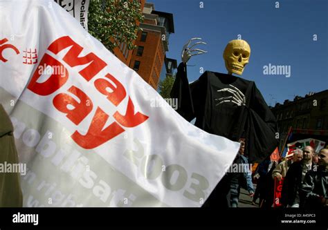 An Anti War Puppet And A Flag Form Part Of An Anti Globalisation