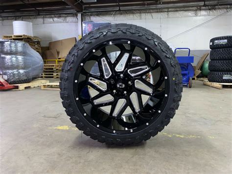 22x12 Vision Spyder Black Wheels Rims 33 Atturo MT Tires 5x5 5 Dodge