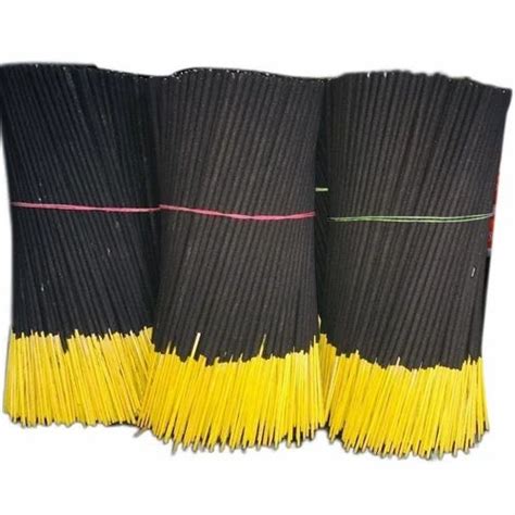 Round Bamboo And Charcoal Powder Raw Black Incense Stick For Religious