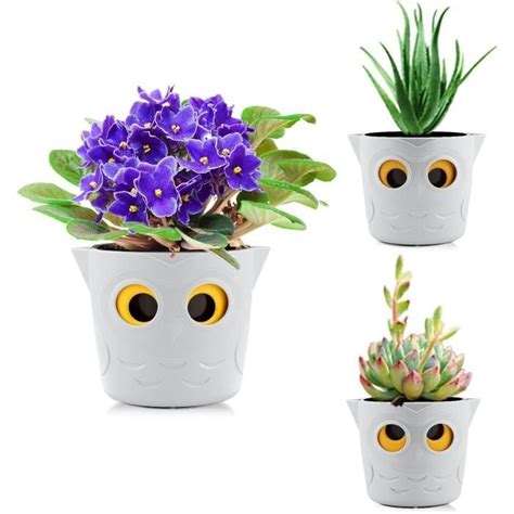 Lot De 3 Pots De Fleurs De 12 7 Cm À Arrosage Automatique Pour Plantes