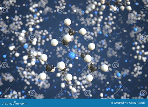 Molecule Of Triethylamine Conceptual Molecular Model Scientific 3d