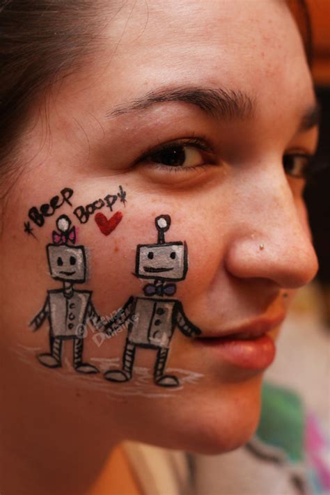 Robot Love Original By Renduh Facepaint On Deviantart