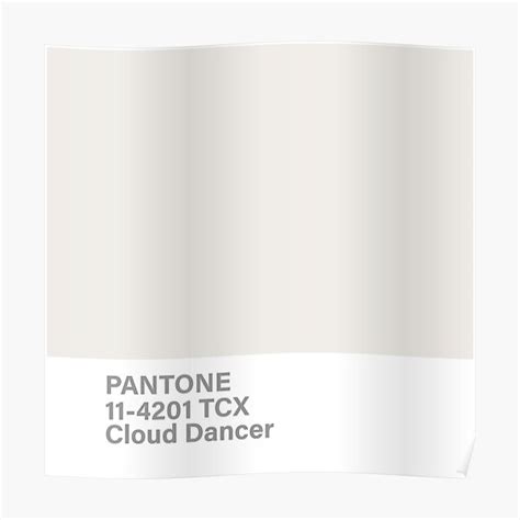 Poster Pantone Tcx Cloud Dancer Par Princessmi Redbubble