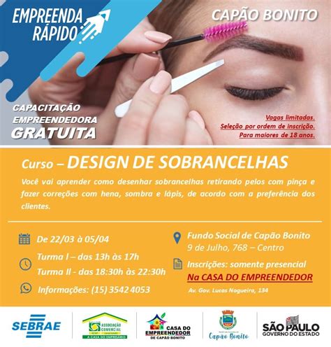 Mar O Da Beleza Tem Inscri Es Para Curso De Design De Sobrancelhas