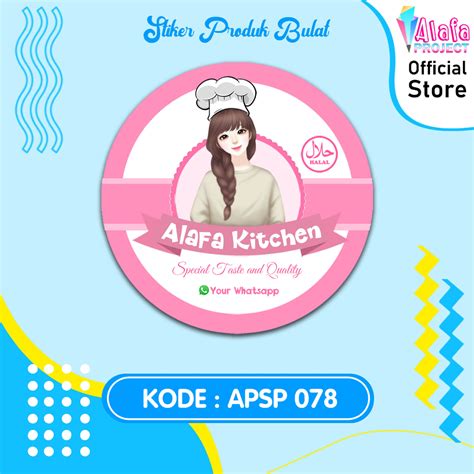 Jual AlafaProject 070 078 Stiker Produk Kemasan Stiker Label Bulat