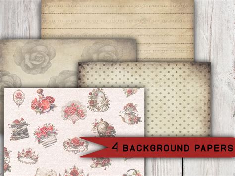 Roses Junk Journal Printable Vintage Art Junk Journal Digital Kit