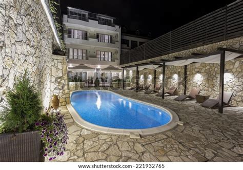 Hotel Swimming Pool Night Stock Photo 221932765 | Shutterstock