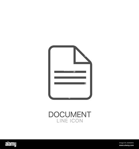 Document Paper Line Icon Outline Vector Sign Linear Style Pictogram