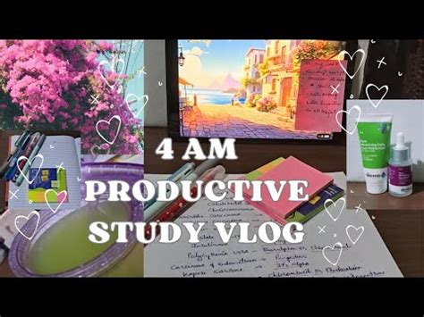 4 Am Productive Study Vlog Waking Up Early Notes Taking Coffee