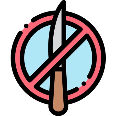 No Sharp Objects Detailed Rounded Lineal Color Icon