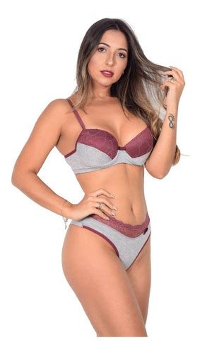 Conjuntos Lingerie Atacado Kit C 5 Algodão Fio Duplo Ly001