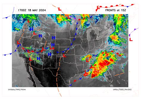 Ams Ir Color Satellite Loop With Fronts