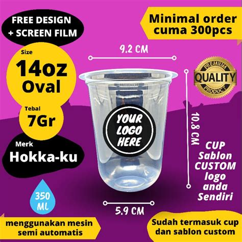 Jual Sablon Cup Oval Oz Hokkaku Min Pcs Cup Cup Sablon Sablon