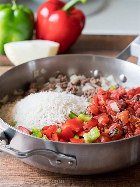 Ground Beef Stuffed Pepper Skillet I Wash You Dry