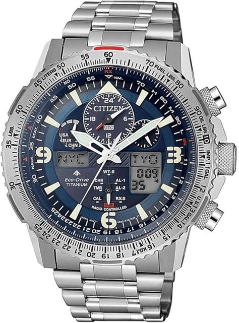 Citizen Herren Titan Solar Funkuhr Promaster Sky Eco Drive Saphirglas