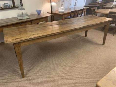 19th Century Oak Rustic Large Farmhouse Table Antique Farmhouse