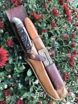 Vintage Bear Archery Knife & File Set, Fred Bear, Recurve Bow, 1950s