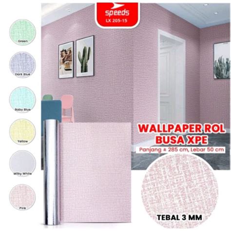 Jual Wallpaper Dinding Foam Roll Wallpaper Motif Kain Linen Wallpaper