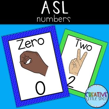 ASL Numbers | American Sign Language | Number Posters by Creative ...