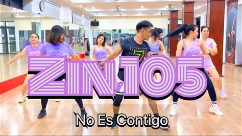 No Es Contigo Zin Volume 105 Cumbia Zumba Fitness Youtube