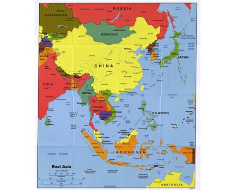 Maps of East Asia | Collection of maps of East Asia | Asia | Mapsland ...