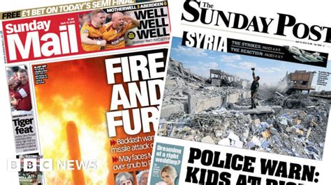 The Papers Warning Over Syrian Air Strikes Backlash Bbc News