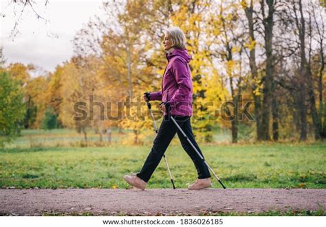 Older People Walking Outdoors With Sticks: Over 1,507 Royalty-Free ...