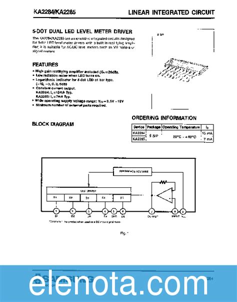 Ka2284 Datasheet Pdf 114 Kb Samsung Pobierz Z Elenotapl