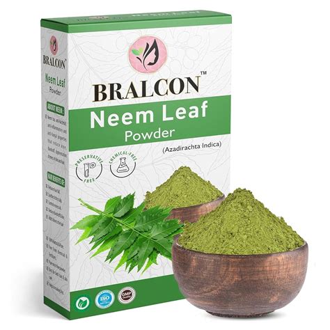 Bralcon Organic Neem Leaf Powder G Azadirachta Indica Pure