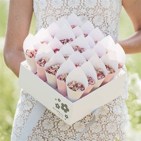 Biodegradable Wedding Petal Confetti Cones By Shropshire Petals