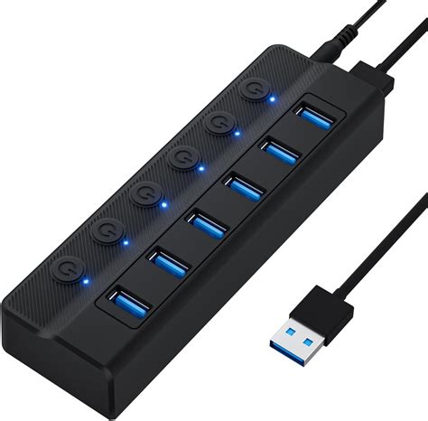 Usb Hub Port Usb Splitter For Laptop With Individual On Off