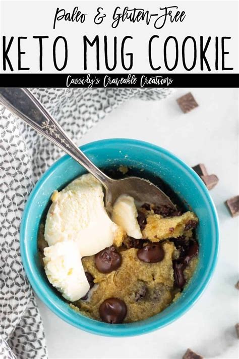 Keto Mug Cookie Paleo Gluten Free Low Carb Chocolate Chip Cookies