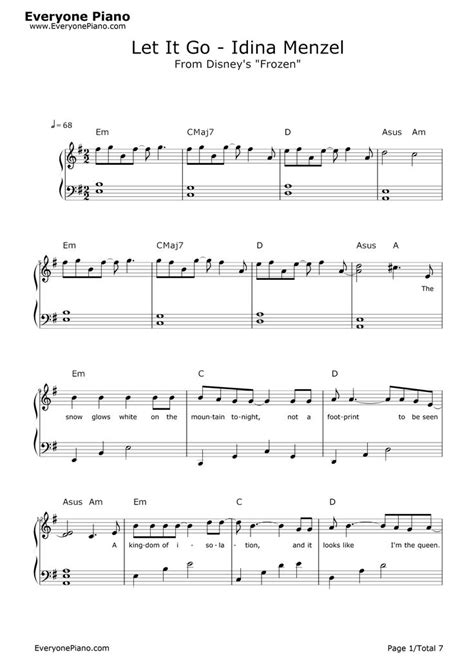 Let It Go Frozen Sheet Music Violin