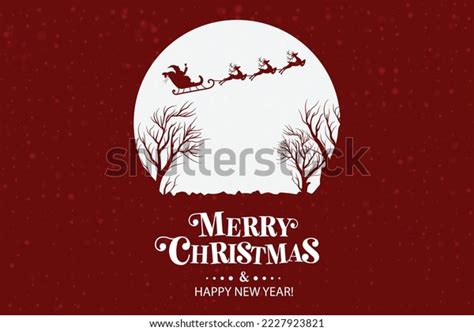 Santa Flying Through Night Sky Under Stock Vector (Royalty Free ...