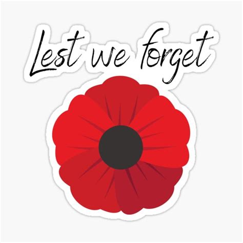 "Lest we forget poppy" Sticker for Sale by Huntermadison | Redbubble