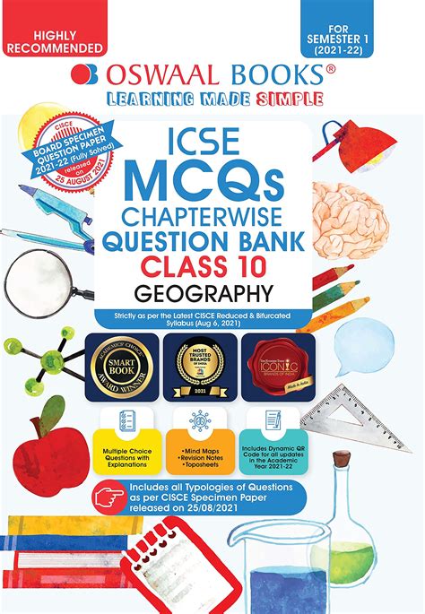 Oswaal Icse Mcqs Chapterwise Question Bank Class 10 Geography Book By