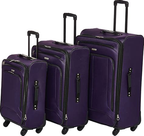 American Tourister Pop Max Softside Luggage With Spinner Wheels Purple