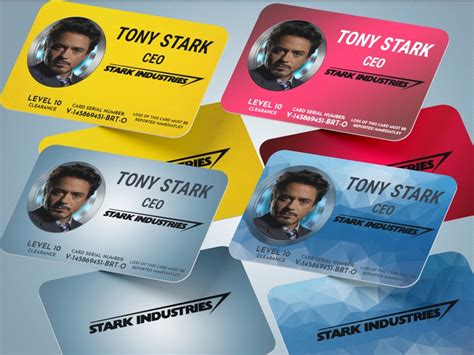 Tony Stark Cosplay ID Card Stark Industries Customizable | Etsy