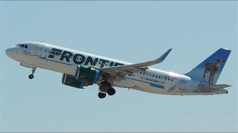 Frontier Airlines Airbus A N N Fr Takeoff From Phx Youtube