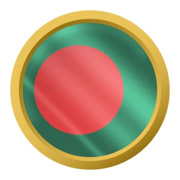 bangladesh circle flag  gold ring vector bangladesh bangla flag