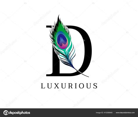 Letter Decorated Exotic Peacock Feather Stock Vector Image By Bintank