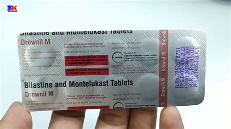 Drownil M Tablet Bilastine And Montelukast Tablet Drownil M Tablet